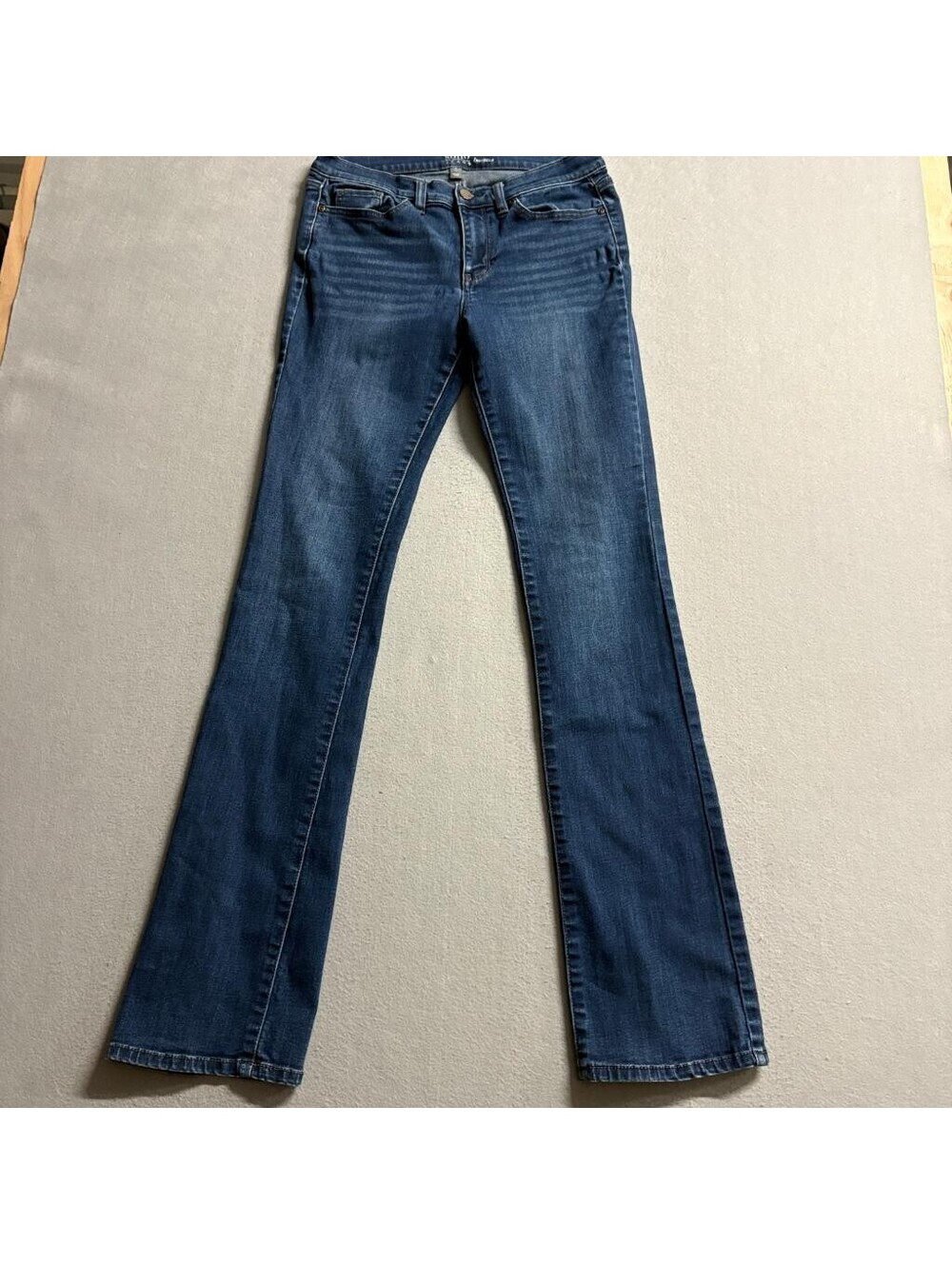 New York & Company Soho Bootcut Jeans Womens 8 Tall Blue Denim Stretch